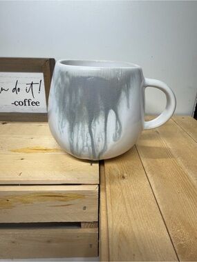 Crate & Barrel Portugal Gray Reactive Glaze Stoneware Mug